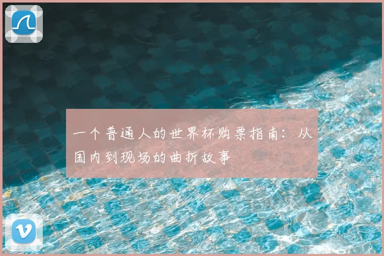 一个普通人的世界杯购票指南:从国内到现场的曲折故事