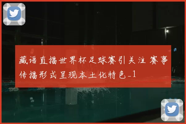 藏语直播世界杯足球赛引关注 赛事传播形式呈现本土化特色_1